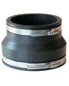 Rubber Coupling Clay to Cast Iron, PVC, or Copper 5"