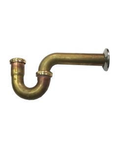 Tubular Rough Brass 17 Gauge P-Trap less Cleanout 1 1/2"