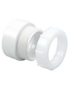 PVC DWV Trap Adapter H x SJ 1 1/2"