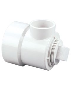 PVC DWV Drum Trap H x H x Clean Out with Plug 1 1/2" x 3" x 6"