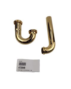 Trim to the Trade 4T-254-8,  1-1/4" P-Trap with Flange in Polished Gold