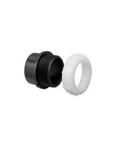 ABS Fitting LN103P-015  1-1/2" Trap Adapter with Plastic Nut (Spg × SJ)