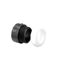 ABS Fitting LN104P-015 1-1/2" Trap Adapter with Plastic Nut (Hub × SJ)