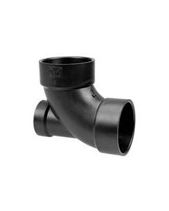 ABS Fitting LN303-337 3" × 3" × 1-1/2" Elbow 90° with Low Hell Inlet (Hub x Hub x Hub)
