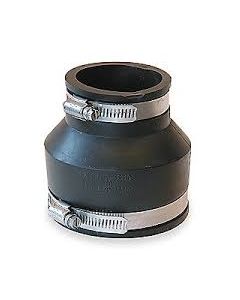Rubber Shear Ring Coupling PVC to Cast Iron (or Cast Iron to PVC) 6" x 5"