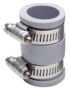 Rubber Coupling PVC to Cast Iron (or Cast Iron to PVC) 1"