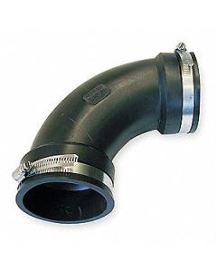Rubber Quik Elbow 90 Clay, Plastic, Steel, Copper or Lead 3"