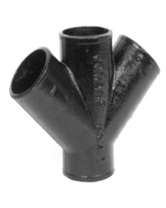 Imp No Hub Cast Iron Cross Wye 2"