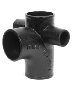 No Hub Cast Iron Sanitary Cross Tee 4" x 2"