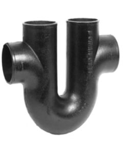 Imp No Hub Cast Iron Double Vent Running Trap 4"
