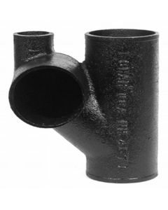 No Hub Cast Iron 457 Vented Tee Left