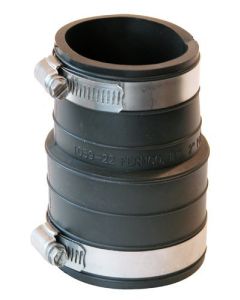Rubber Shear Ring Coupling PVC to Cast Iron (or Cast Iron to PVC) 5"