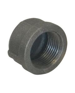 1/4" Black Malleable Cap