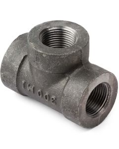 Black Malleable Extra Heavy Tee 1 1/2" x 1 1/2" x 1 1/2"