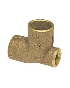 Nibco B038750, 705 3/4" X 1/8" X 1" C x F x C Bronze Baseboard Tee