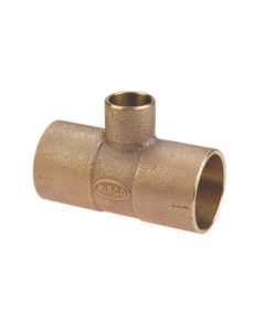 Nibco B102450, 711, 1-1/2" X 1/2" X 1-1/4" C x C x C Cast Bronze Fitting Tee
