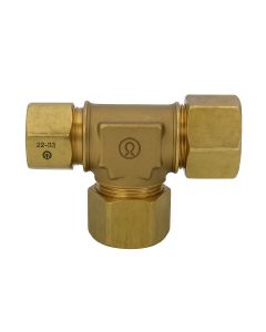 OmegaFlex TracPipe FGP-RT-1001 AutoFlare® 1" x 3/4" x 1/2" Brass Reducing Tee