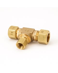 OmegaFlex TracPipe FGP-STF750-T500 AutoSnap® 3/4" x 3/4" x 1/2" Brass Reducing Tee