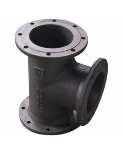 Black Cast Iron Flanged Tee 3" x 3" x 2"