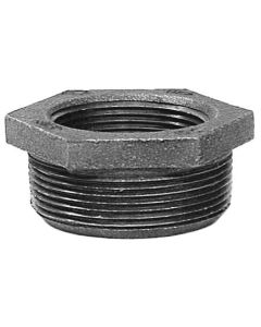 1 1/4" x 1/8" Black Malleable Cast Iron Hex Bushing