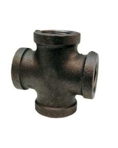 1 1/2" Black Malleable Cross Tee