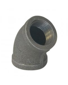 1 1/2" Black Malleable Elbow 45°
