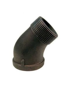 1 1/2" Black Malleable Elbow 45° Street