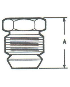 Brass Compression Control Nut 1/4"