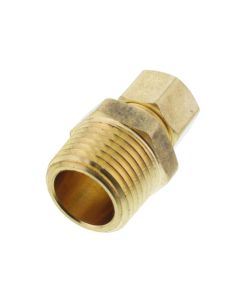 Brass Compression x Male Straight Adapter Iron Pipe 1/2"
