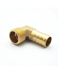 Brass Hose Barb x Male Iron Pipe Elbow Adapter 3/8"