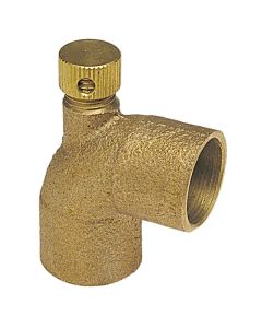 Cast Copper Vent Elbow 90 w/ Cap C x C 1"