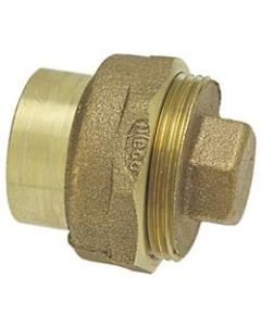 DWV Cast Copper Cleanout Adapter w/ Plug 1 1/2"