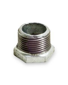 1 1/2" x 1 1/4" Galvanized Malleable Hex Bushing