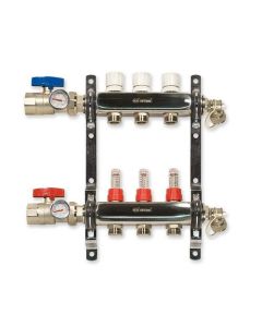 PEX Crimp Stainless 3-Loop Manifold 3/8"