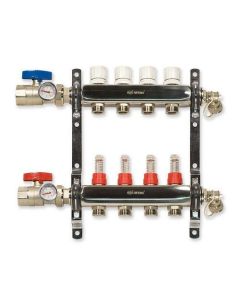PEX Crimp Stainless 4-Loop Manifold 1/2"