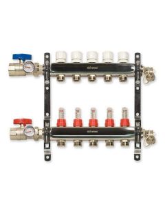 PEX Crimp Stainless 5-Loop Manifold 1/2"