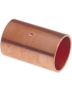 Wrot Copper Coupling with Dimple Stop C x C 1 1/2"