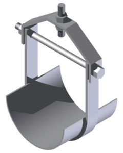 Black Clevis Hanger w/ Shield 10"
