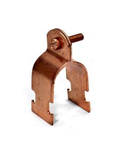 Copper Coated Kindorf Strut Hanger 2" erico 2 pipe clamp for rigid pipe