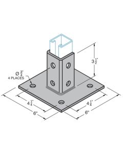 Galvanized Coated Single Post Base