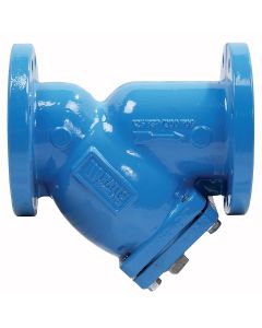 Watts 0825214, 77F-DI-FDA-125, 6" Cast Iron Wye Pattern Strainer, Flange, Tapped Retainer Cap, Closure Plug, Epoxy Coated