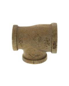 1 1/2" x 1" x 1" Brass Reducing Tee