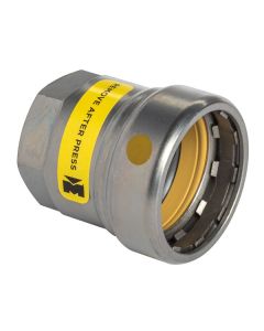 Mueller CP01265G Carbon Steel Press GAS Adapter Female Reducing P x FPT, 1" x 1/2"