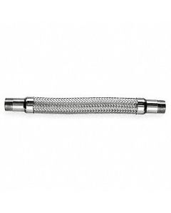 Stainless Steel Flexible Braided Hose M x M 1 1/2" x 15"L (Carbon Steel Ends)