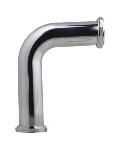 Tubular Chrome Plated 22 Gauge Flush Elbow 2" x 6" x 8"
