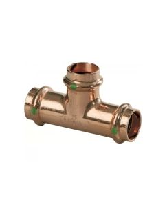 Viega 15518 ProPress 2" X 1-1/4" X 1-1/4" Copper Press Tee, Smart Connect, Zero Lead